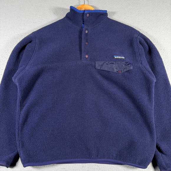 Patagonia Other - Patagonia Synchilla Snap-T Fleece Pullover Mens Small Navy Blue Vintage 25450